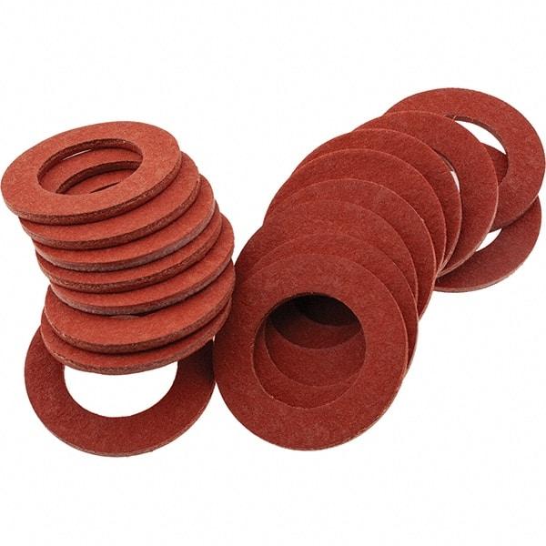 Value Collection - Vulcanized Fibre Standard Flat Washer - 0.5938" ID x 1" OD, 0.062" Thick, Plain Finish - Best Tool & Supply