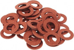 Value Collection - Vulcanized Fibre Standard Flat Washer - 1/4" ID x 0.437" OD, 0.031" Thick, Plain Finish - Best Tool & Supply