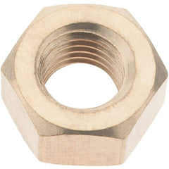 Value Collection - 5/16-24 UNF Brass Right Hand Hex Nut - 1/2" Across Flats, 17/64" High - Best Tool & Supply