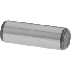 Value Collection - 1/4" Diam x 3/4" Pin Length Grade 8 Alloy Steel Standard Dowel Pin - C 50-58 Hardness, 12,800 Lb Breaking Strength, 1 Beveled & 1 Rounded End - Best Tool & Supply