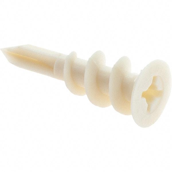 Value Collection - 3/8 to 5/8" Thick, Self Drilling Drywall & Hollow Wall Anchor - Nylon, Use with Wallboard - Best Tool & Supply