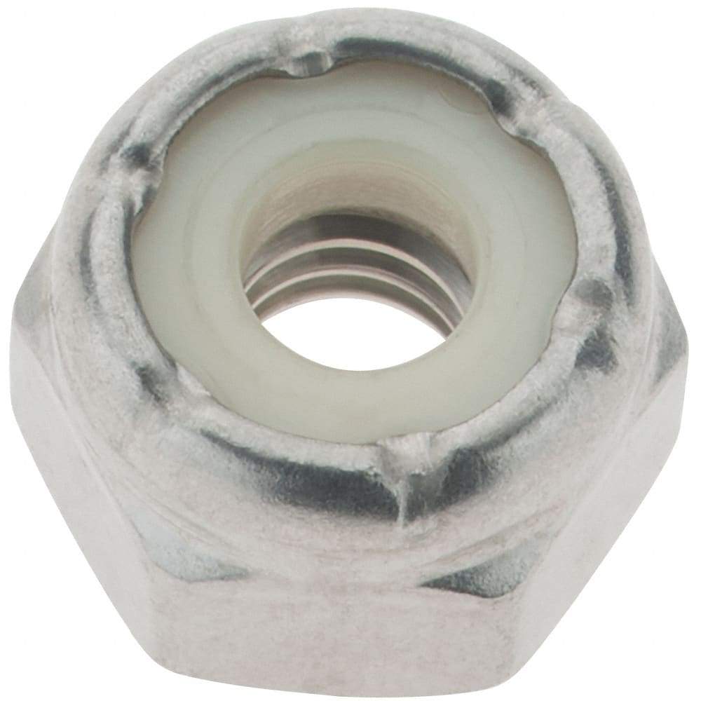 Value Collection - #12-24 UNC 18-8 Hex Lock Nut with Nylon Insert - 9/32" High - Best Tool & Supply