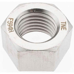 Value Collection - 1-1/4 - 7 UNC Stainless Steel Right Hand Hex Nut - 1-7/8" Across Flats, 1-1/16" High, Uncoated - Best Tool & Supply