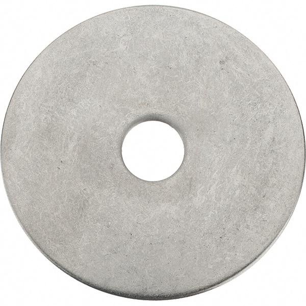 Value Collection - 3/8" Screw, Grade 18-8 Stainless Steel Fender Flat Washer - 25/64" ID x 2" OD - Best Tool & Supply