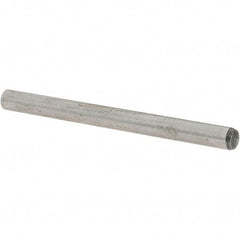 Value Collection - 4mm Diam x 50mm Pin Length Grade 8 Steel Precision Dowel Pin - Bright Finish, 1 Rounded End - Best Tool & Supply