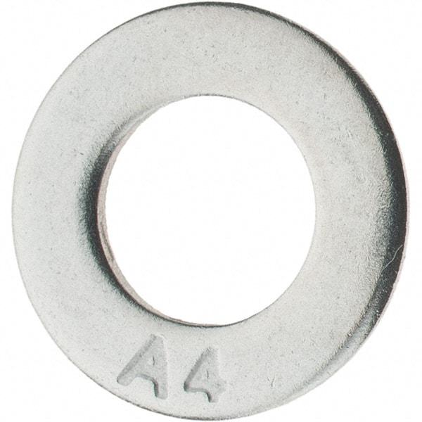 Value Collection - M8 Screw, Grade 316 Stainless Steel Standard Flat Washer - 8.4mm ID x 16mm OD, Plain Finish - Best Tool & Supply