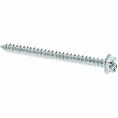 Value Collection - Sheet Metal Screws; System of Measurement: Inch ; Head Type: Hex Washer ; Screw Size: #8 ; Length (Inch): 2 ; Drive Type: Slotted ; Material: Steel - Exact Industrial Supply
