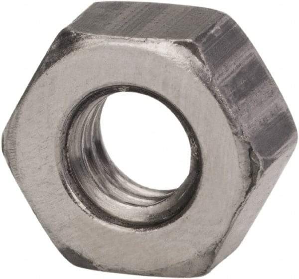 Value Collection - 9/16-12 UNC Steel Right Hand Hex Nut - 7/8" Across Flats, 0.496" High, Zinc Clear Finish - Best Tool & Supply