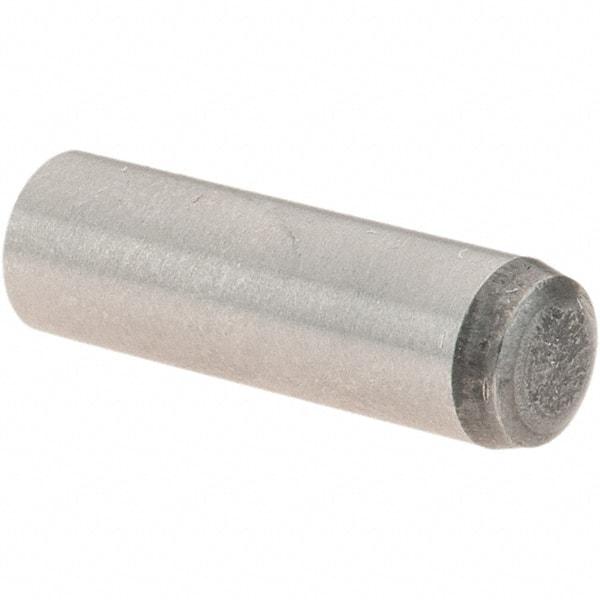 Value Collection - 6mm Diam x 20mm Pin Length Grade 8 Alloy Steel Precision Dowel Pin - Bright Finish, 1 Rounded End - Best Tool & Supply