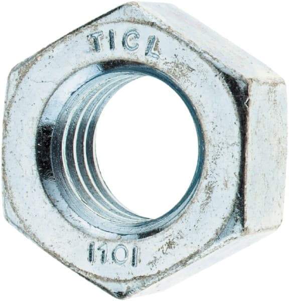 Value Collection - M14x2.00 Metric Coarse Steel Right Hand Hex Nut - 22mm Across Flats, 11mm High, Zinc-Plated Finish - Best Tool & Supply