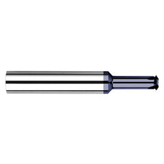 0.0540″ Cutter Diameter × 0.1870″ (3/16″) Reach Carbide Single Form #1 Thread Milling Cutter, 2 Flutes, AlTiN Coated - Exact Industrial Supply