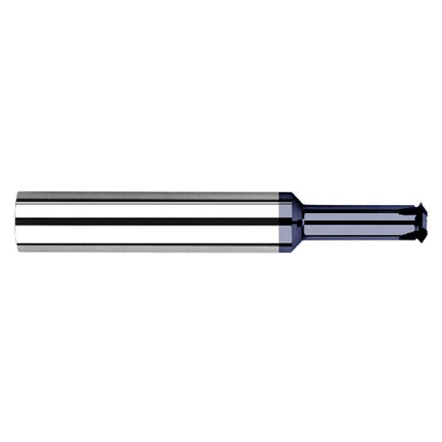 0.0640″ Cutter Diameter × 0.4370″ (7/16″) Reach Carbide Single Form #2 Thread Milling Cutter, 2 Flutes, AlTiN Coated - Exact Industrial Supply