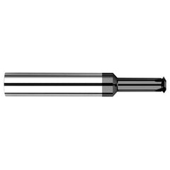 0.0540″ Cutter Diameter × 0.1870″ (3/16″) Reach Carbide Single Form #1 Thread Milling Cutter, 2 Flutes, Amorphous Diamond Coated - Exact Industrial Supply