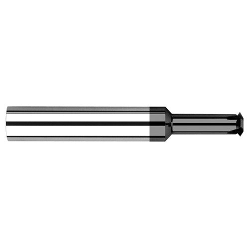 0.1350″ Cutter Diameter × 0.6250″ (5/8″) Reach Carbide Single Form #10 Thread Milling Cutter, 4 Flutes, Amorphous Diamond Coated - Exact Industrial Supply