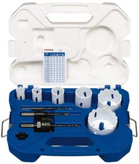 Lenox - 9 Piece, 3/4" to 2-9/16" Saw Diam, General Purpose Hole Saw Kit - Carbide Grit, Includes 6 Hole Saws - Best Tool & Supply