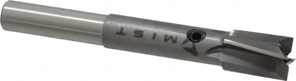 Made in USA - 11/32" Diam, 1/4" Shank, Diam, 4 Flutes, Straight Shank, Interchangeable Pilot Counterbore - Best Tool & Supply