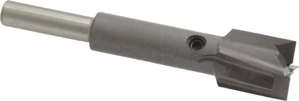 Made in USA - 9/16" Diam, 1/4" Shank, Diam, 4 Flutes, Straight Shank, Interchangeable Pilot Counterbore - Best Tool & Supply