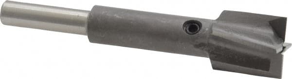 Made in USA - 19/32" Diam, 1/4" Shank, Diam, 4 Flutes, Straight Shank, Interchangeable Pilot Counterbore - Best Tool & Supply