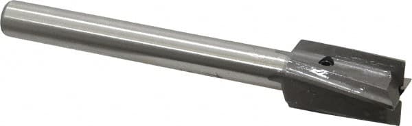 Made in USA - 7/8" Diam, 1/2" Shank, Diam, 4 Flutes, Straight Shank, Interchangeable Pilot Counterbore - Best Tool & Supply