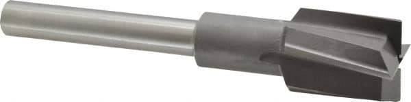 Made in USA - 1-1/8" Diam, 1/2" Shank, Diam, 4 Flutes, Straight Shank, Interchangeable Pilot Counterbore - Best Tool & Supply