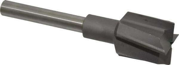 Made in USA - 1-3/8" Diam, 1/2" Shank, Diam, 4 Flutes, Straight Shank, Interchangeable Pilot Counterbore - Best Tool & Supply