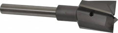 Made in USA - 1-1/2" Diam, 1/2" Shank, Diam, 4 Flutes, Straight Shank, Interchangeable Pilot Counterbore - Best Tool & Supply