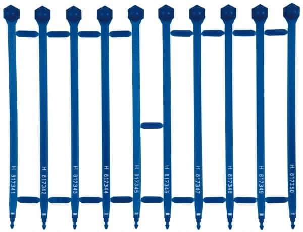 Pryor - 8.27 Inch Long, 8.5 Kg Breaking Strength, Bulldog Indicative Seal - 7 Inch Operating Length, Blue Polypropylene - Best Tool & Supply