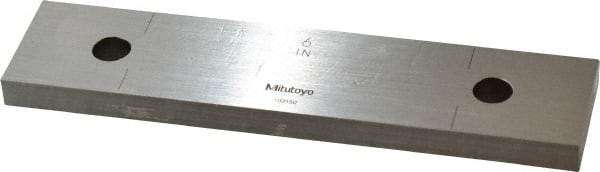 Mitutoyo - 6" Rectangular Steel Gage Block - Accuracy Grade 0, Includes Certificate of Inspection - Best Tool & Supply