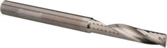 Accupro - 1/4" Cutting Diam x 1-1/4" Length of Cut, 1 Flute, Upcut Spiral Router Bit - Uncoated, Right Hand Cut, Solid Carbide, 3" OAL x 1/4" Shank Diam, Single Edge, 22° Helix Angle - Best Tool & Supply