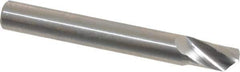 Accupro - 1/4" Cutting Diam x 3/8" Length of Cut, 1 Flute, Upcut Spiral Router Bit - Uncoated, Right Hand Cut, Solid Carbide, 2" OAL x 1/4" Shank Diam, Single Edge, 22° Helix Angle - Best Tool & Supply