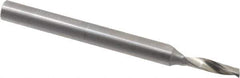 Accupro - 5mm Cutting Diam x 20mm Length of Cut, 1 Flute, Upcut Spiral Router Bit - Uncoated, Right Hand Cut, Solid Carbide, 95mm OAL x 8mm Shank Diam, Single Edge, 21° Helix Angle - Best Tool & Supply