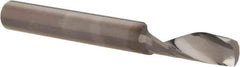 Accupro - 1/4" Cutting Diam x 3/4" Length of Cut, 1 Flute, Upcut Spiral Router Bit - Uncoated, Right Hand Cut, Solid Carbide, 2-1/2" OAL x 1/4" Shank Diam, Single Edge, 21° Helix Angle - Best Tool & Supply