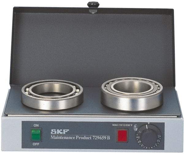 SKF - 16" Long x 10 Wide x 5" High, 110 Volt Hot Plate - 120 to 390°F, 1 Burner, 1000 Watt - Best Tool & Supply