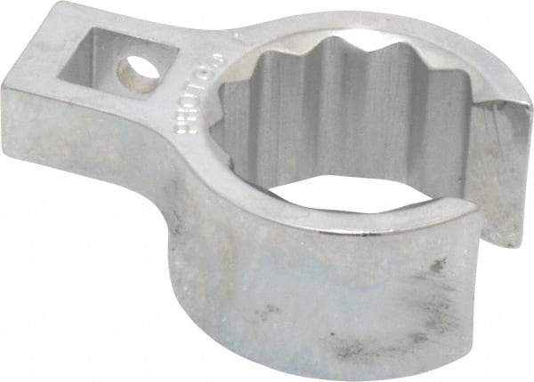 Proto - 1" 12 Point 3/8" Drive Chrome Flare Nut Crowfoot Wrench - 1-29/64" Head Diam x 25/32" Head Thickness, 1" OAL - Best Tool & Supply