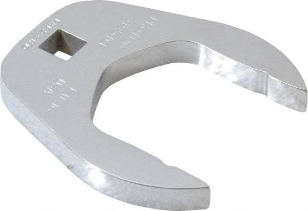 Proto - 1-11/16" 3/8" Drive Chrome Open End Crowfoot Wrench - 2.72" Head Diam x 0.38" Head Thickness - Best Tool & Supply