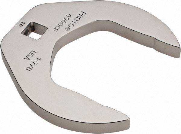 Proto - 1-7/8" 3/8" Drive Chrome Open End Crowfoot Wrench - 3.2" Head Diam x 0.38" Head Thickness - Best Tool & Supply