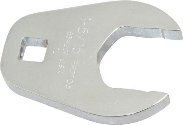 Proto - 1-5/16" 1/2" Drive Full Polish Chrome Open End Crowfoot Wrench - 2-19/32" Head Diam x 3/8" Head Thickness, 2-39/64" OAL - Best Tool & Supply