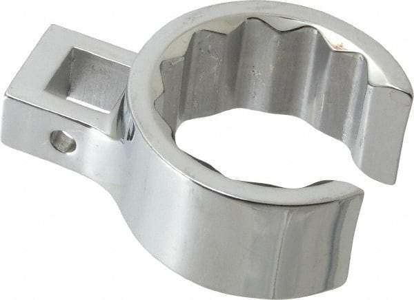 Proto - 1-7/16" 12 Point 1/2" Drive Full Polish Chrome Flare Nut Crowfoot Wrench - 2" Head Diam x 15/16" Head Thickness, 2.63" OAL - Best Tool & Supply