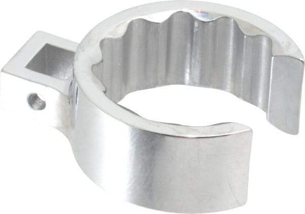 Proto - 1-3/4" 12 Point 1/2" Drive Full Polish Chrome Flare Nut Crowfoot Wrench - 2-3/8" Head Diam x 1" Head Thickness, 3.06" OAL - Best Tool & Supply