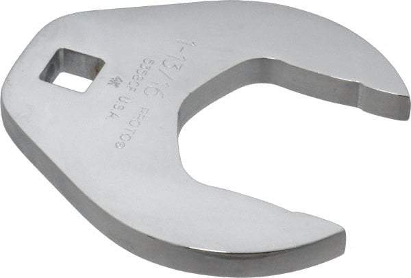 Proto - 1-13/16" 1/2" Drive Full Polish Chrome Open End Crowfoot Wrench - 3-19/32" Head Diam x 1/2" Head Thickness, 3-19/32" OAL - Best Tool & Supply