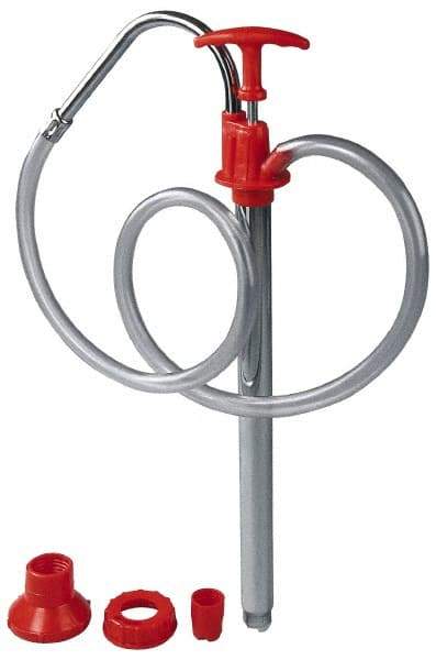 PRO-LUBE - Oil Lubrication Polyethylene Lever Hand Pump - For 5 Gal Container, Use with Antifreeze, Diesel Fuel, Engine Oil, Gear Oil & Light Fuel Oil, Do Not Use with Corrosive Media & Water-Based Media - Best Tool & Supply