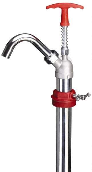 PRO-LUBE - Oil Lubrication 0.04 Strokes/oz Flow Steel & Cast Iron Lever Hand Pump - For 55 Gal Container, Use with High Viscosity Petroleum Based Media & Lacquer Thinner, Do Not Use with Corrosive Media, Gasoline & Water-Based Media - Best Tool & Supply