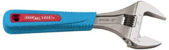 Channellock - 1-1/2" Jaw Capacity, 8" Standard Adjustable Wrench - Chrome Vanadium Steel, Chrome Finish - Best Tool & Supply