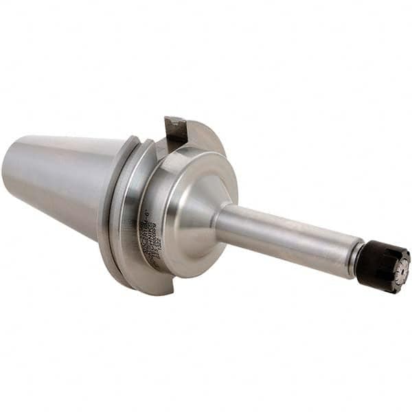 Collet Chuck: 0.406″ Capacity, Mini-ER Collet, Taper Shank 4″ Projection