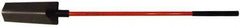 NUPLA - 14" High x 4-3/4" Wide Tapered Steel Spade - 48" Long Fiberglass Straight Handle, Turned - Best Tool & Supply