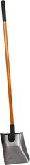 NUPLA - 11-1/2" High x 9-7/8" Wide Square Steel Shovel - 48" Long Fiberglass Straight Handle - Best Tool & Supply