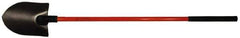 NUPLA - 11-1/2" High x 9" Wide Round Steel Shovel - 48" Long Fiberglass Straight Handle - Best Tool & Supply