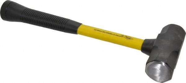 NUPLA - 3 Lb Head, 14" Long Sledge Hammer - Steel Head, 4-3/4" Long Head, Fiberglass Handle - Best Tool & Supply