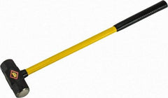 NUPLA - 8 Lb Head, 32" Long Sledge Hammer - Steel Head, 6-3/8" Long Head, Fiberglass Handle - Best Tool & Supply