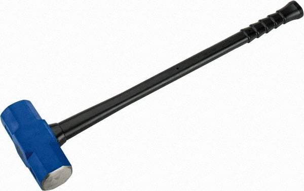 NUPLA - 20 Lb Head, 32" Long Soft Steel Safety Sledge Hammer - Steel Head, 2-3/4" Face Diam, 8-5/8" Long Head, Fiberglass Handle - Best Tool & Supply